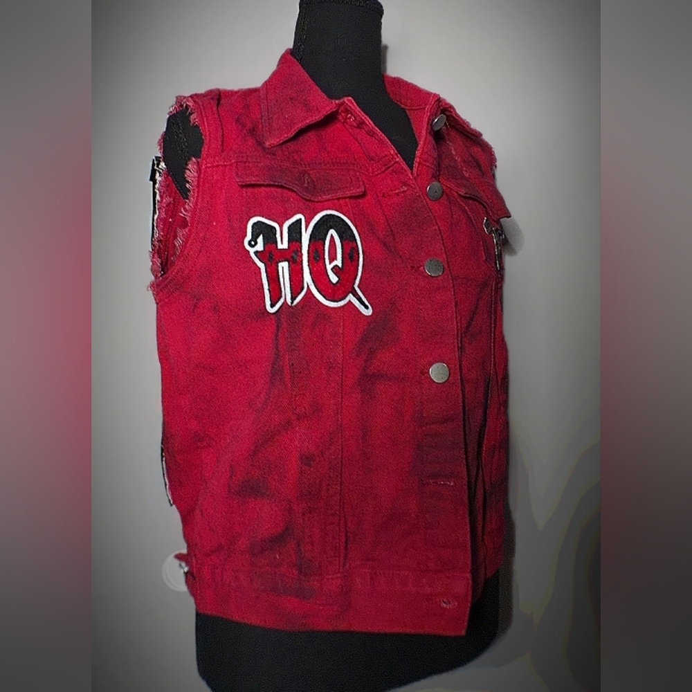 Harley Quinn Denim Vest with HQ Patch